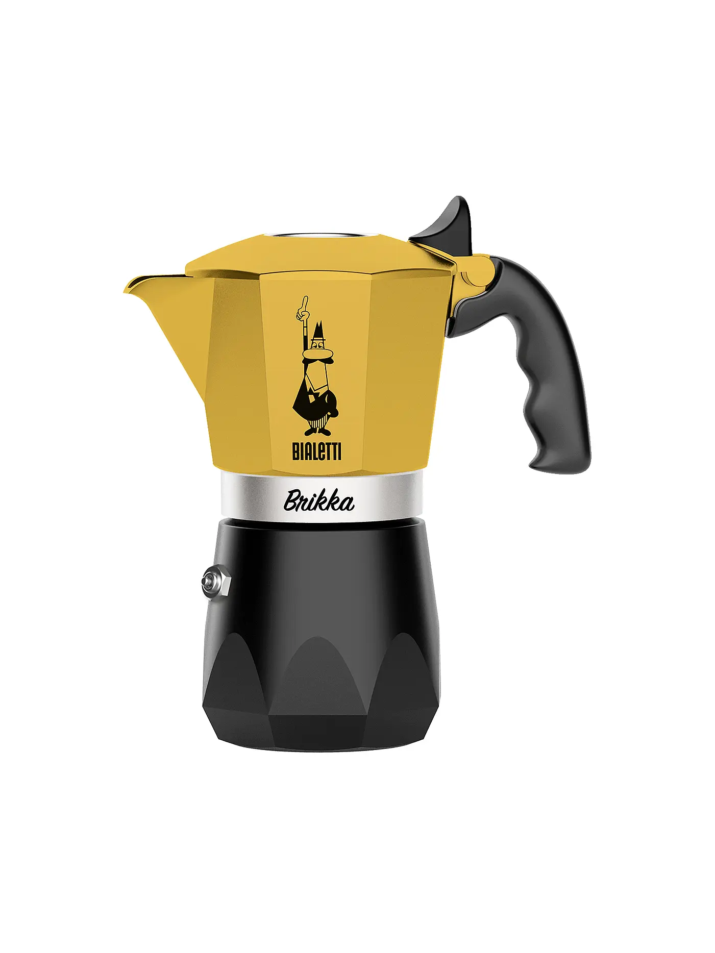 BIALETTI | Espressokocher BRIKKA 4 Tassen Gelb / Schwarz | 